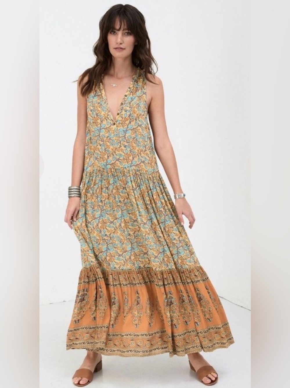 Spell & The Gypsy Gold Delirium Maxi Dress NWOT Small Boho Rare - Picture 5 of 15